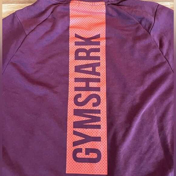 Gymshark Womens Graphics Fraction Hoodie Sweatshirt Front Pocket Maroon Size L - Picture 3 of 13